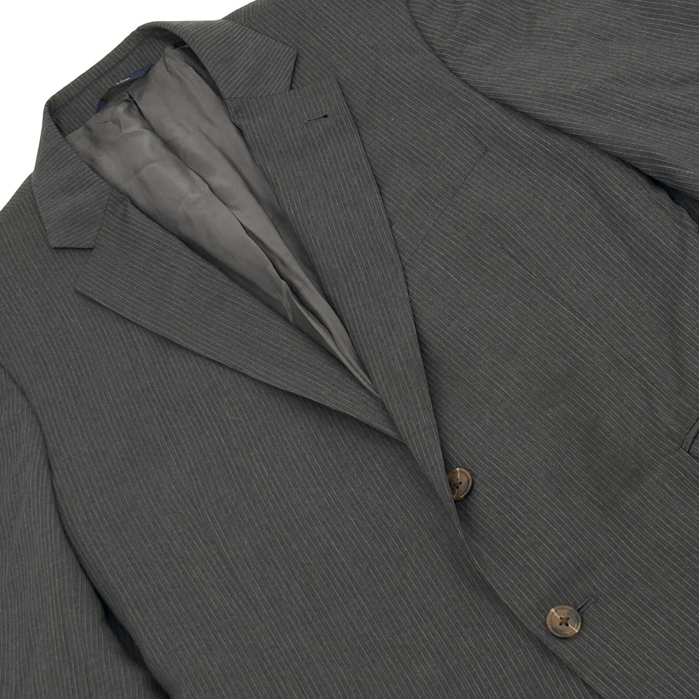 Brooks Brothers 346 Madison Fit Blazer Mens 43R Brown Pinstripe 100% Wool Jacket